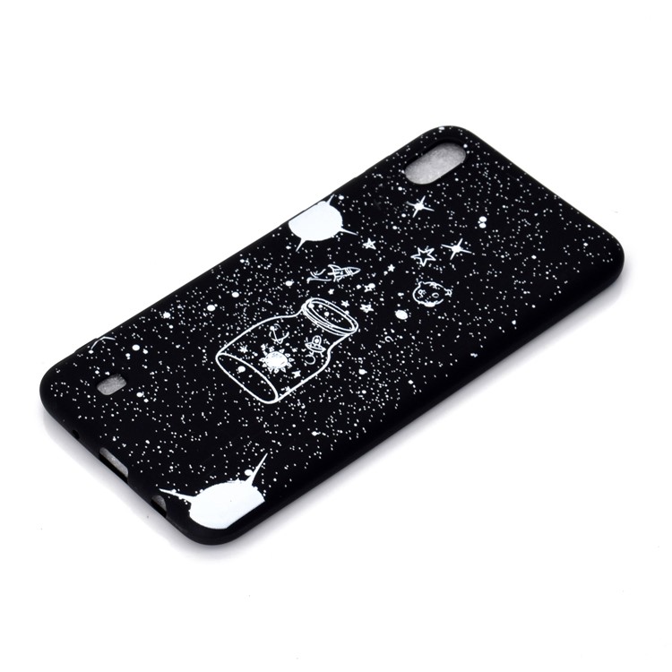 Matte Pattern Printing TPU Soft Mobile Cover for Samsung Galaxy A10 - Bottle-3