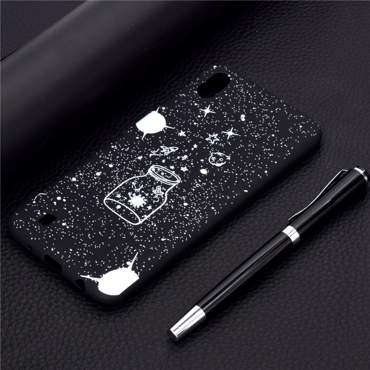 Matte Pattern Printing TPU Soft Mobile Cover for Samsung Galaxy A10 - Bottle-6
