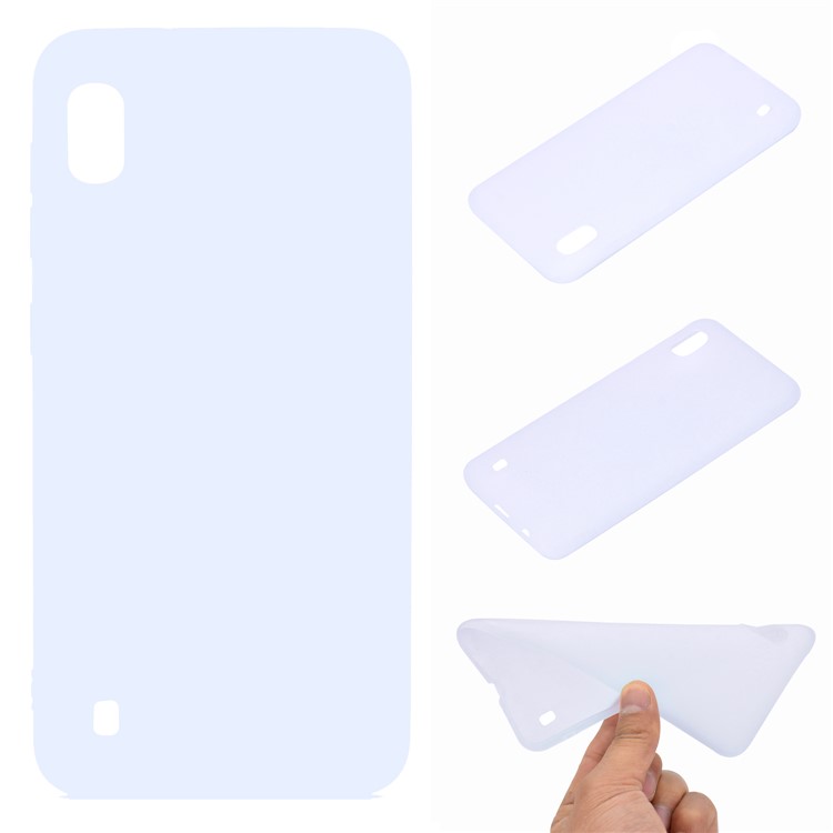 Soft Frosted TPU Phone Case for Samsung Galaxy A10 - White-1