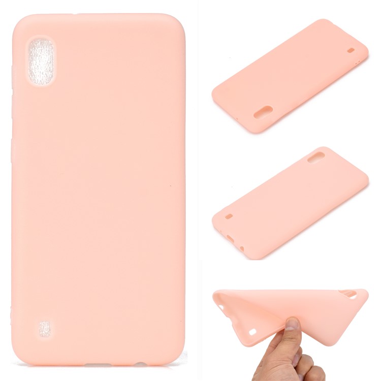 Soft Frosted TPU Phone Case for Samsung Galaxy A10 - Pink-1