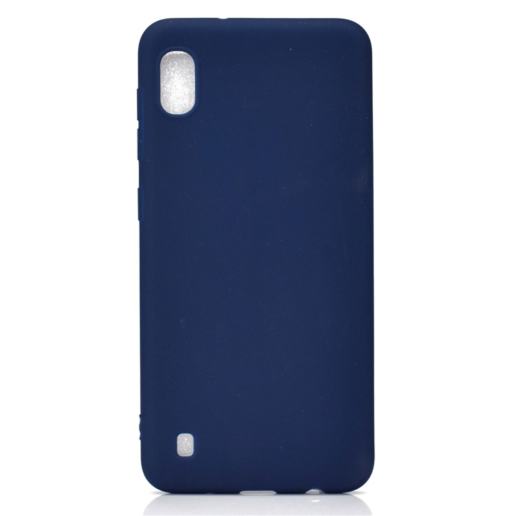 Soft Frosted TPU Phone Case for Samsung Galaxy A10 - Dark Blue-1
