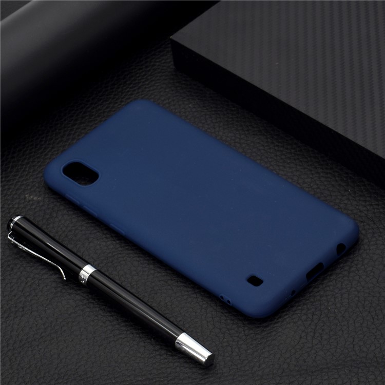 Soft Frosted TPU Phone Case for Samsung Galaxy A10 - Dark Blue-5