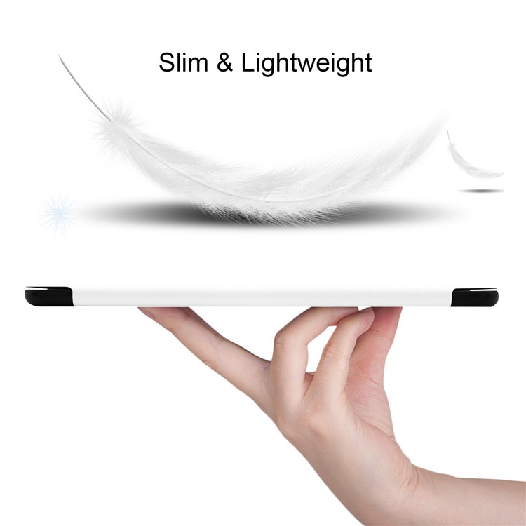 ENKAY Tri-fold Stand Leather Smart Cover for Samsung Galaxy Tab S5e T720 / T725 - White-4