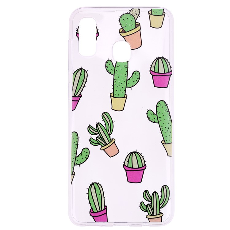 Pattern Printing TPU Case for Samsung Galaxy A30 / A20 - Cactus-2