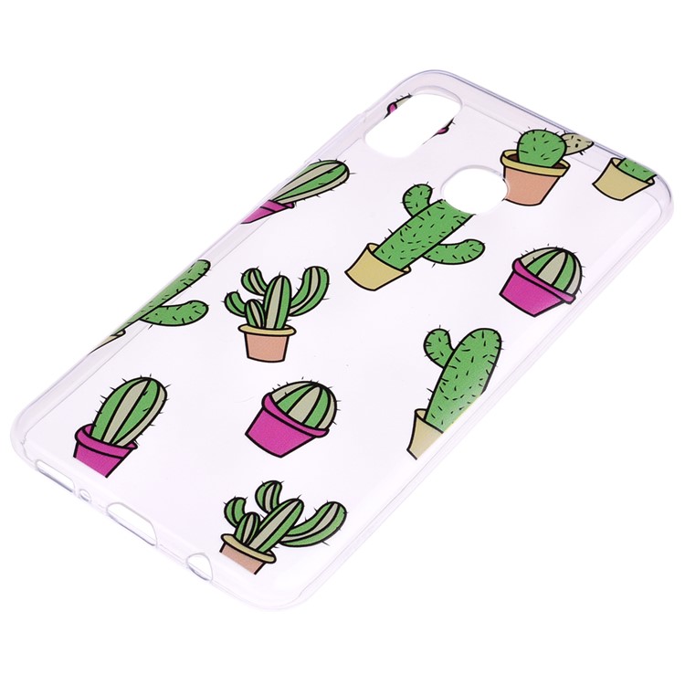 Pattern Printing TPU Case for Samsung Galaxy A30 / A20 - Cactus-3