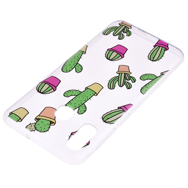 Pattern Printing TPU Case for Samsung Galaxy A40 - Cactus-4