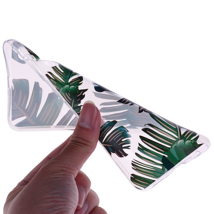 Pattern Printing TPU Case for Samsung Galaxy A70 - Leaves-5