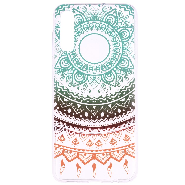 Pattern Printing TPU Case for Samsung Galaxy A70 - Colorful Flower-2