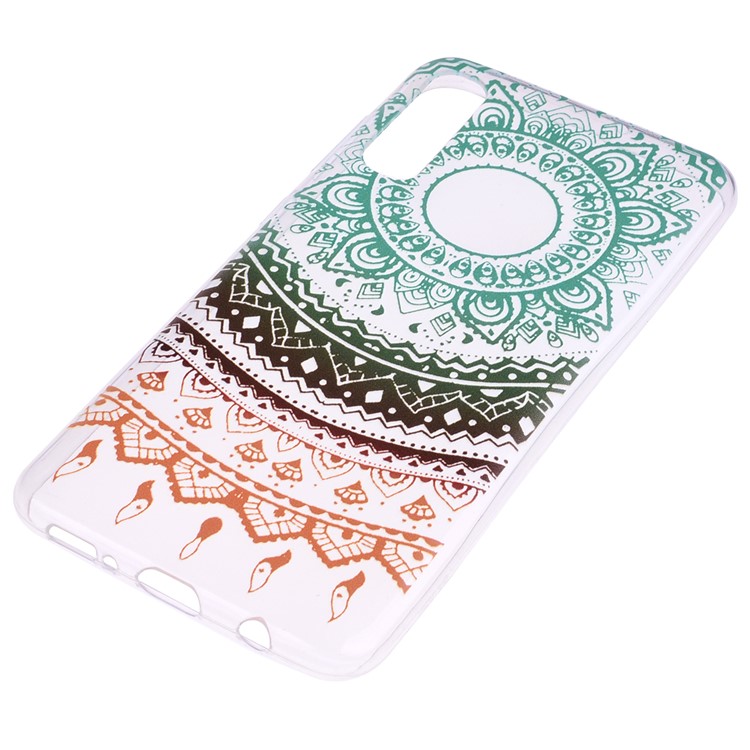 Pattern Printing TPU Case for Samsung Galaxy A70 - Colorful Flower-3