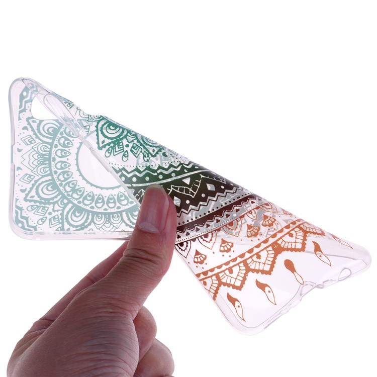 Pattern Printing TPU Case for Samsung Galaxy A70 - Colorful Flower-5