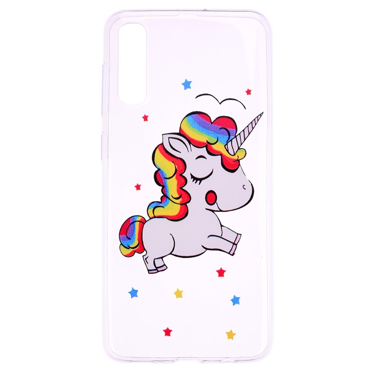 Pattern Printing TPU Case for Samsung Galaxy A70 - Unicorn-2