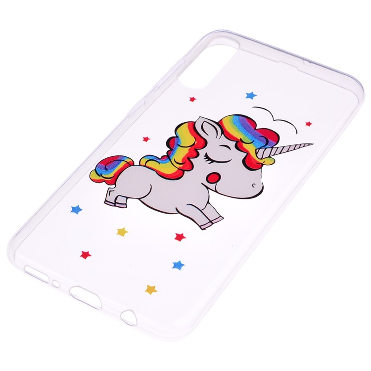 Pattern Printing TPU Case for Samsung Galaxy A70 - Unicorn-3