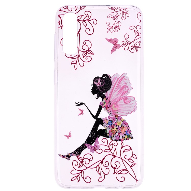 Pattern Printing TPU Case for Samsung Galaxy A70 - Flowered Beauty-2