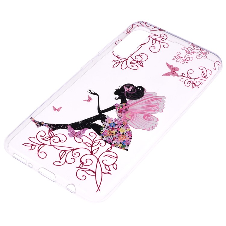 Pattern Printing TPU Case for Samsung Galaxy A70 - Flowered Beauty-3