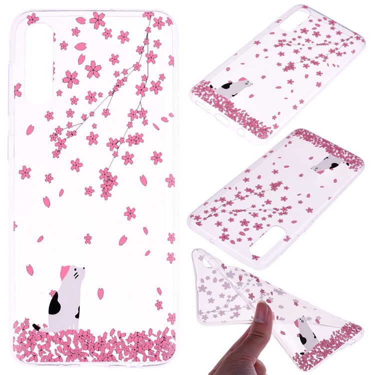 Pattern Printing TPU Case for Samsung Galaxy A70 - Vivid Flower-1