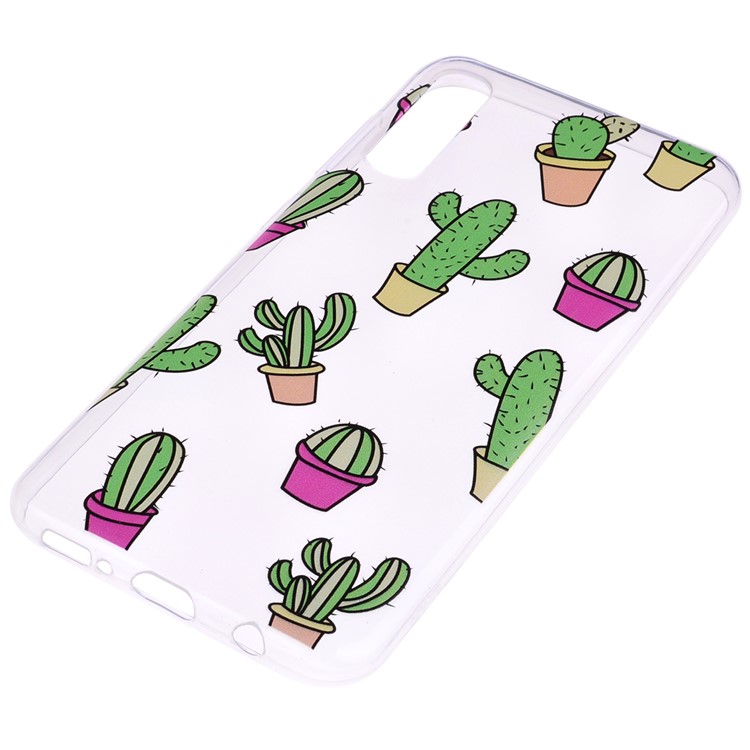 Pattern Printing TPU Case for Samsung Galaxy A70 - Cactus-3