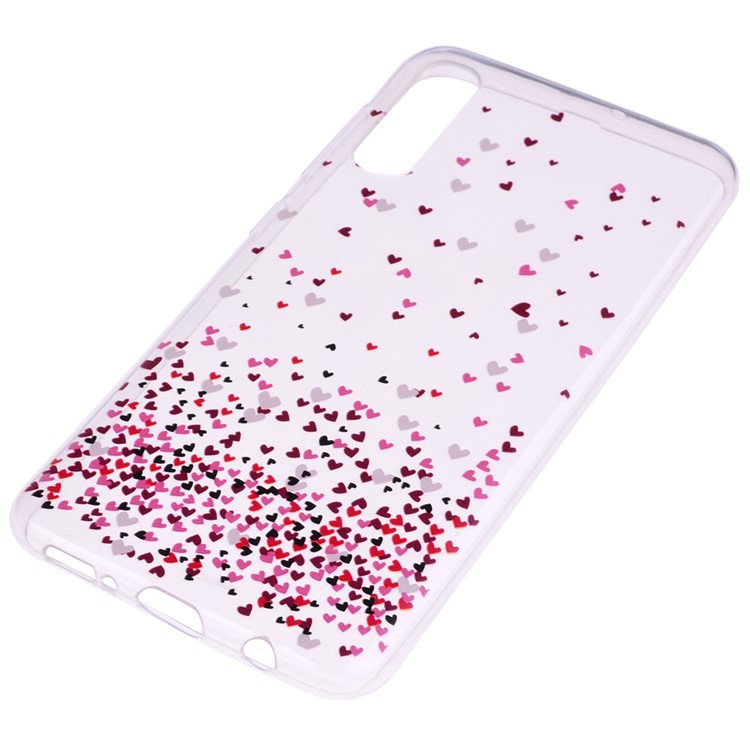 Pattern Printing TPU Case for Samsung Galaxy A70 - Hearts-3