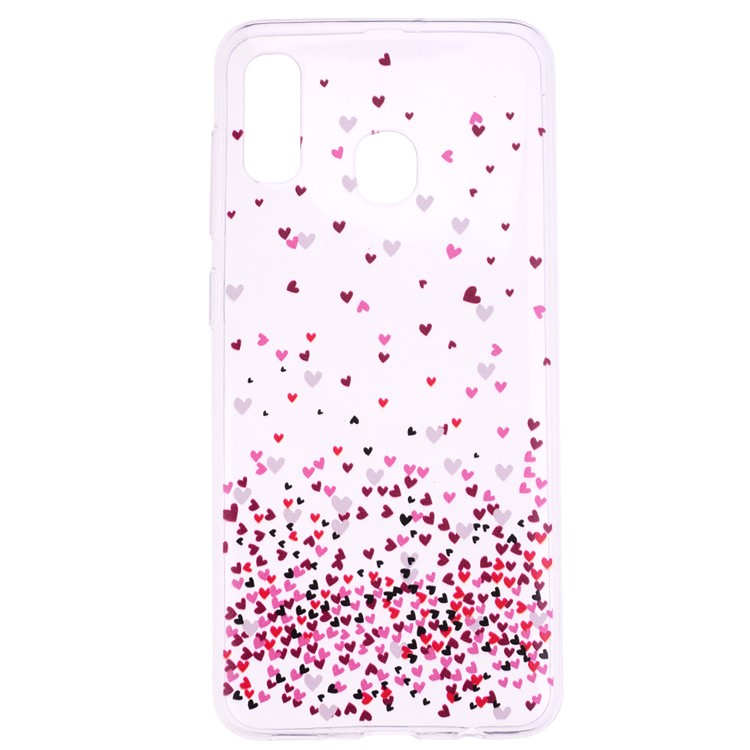 Pattern Printing TPU Case for Samsung Galaxy A20e - Hearts-2
