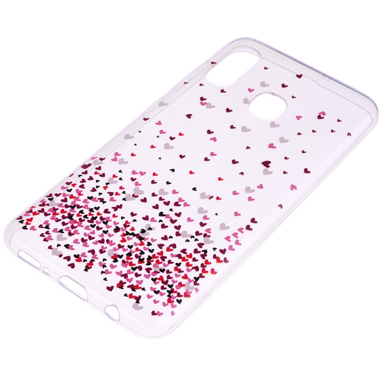 Pattern Printing TPU Case for Samsung Galaxy A20e - Hearts-3