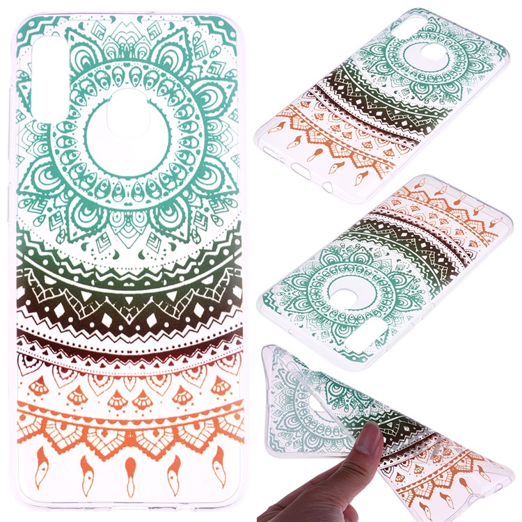 Pattern Printing TPU Case for Samsung Galaxy A20e - Colorful Flower-1