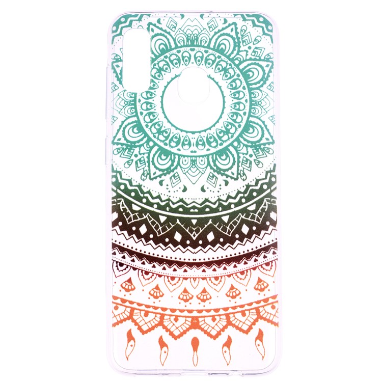 Pattern Printing TPU Case for Samsung Galaxy A20e - Colorful Flower-2