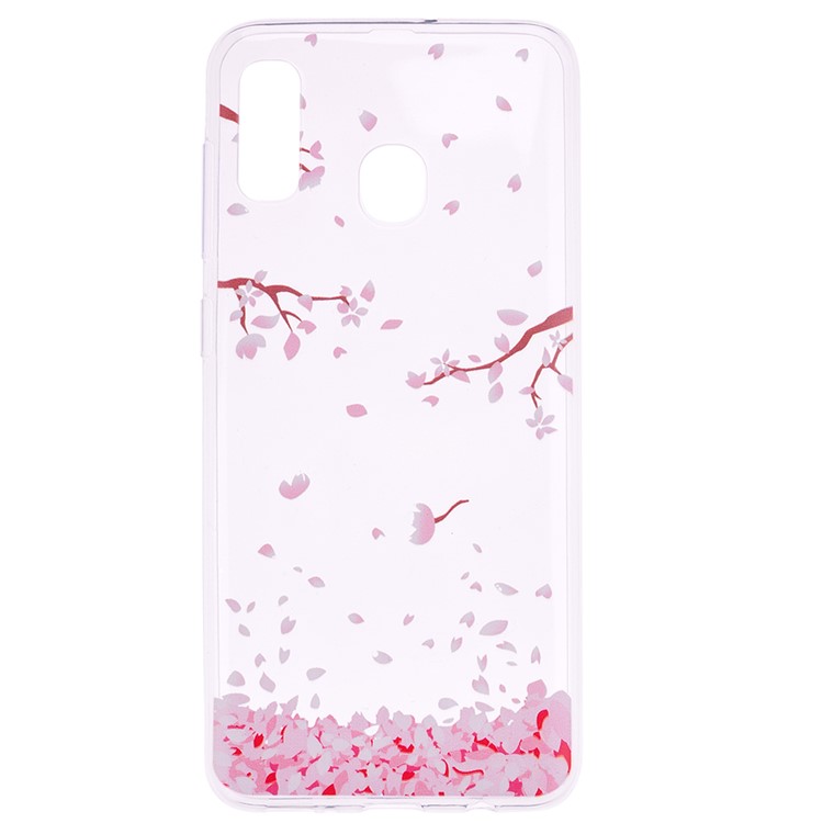 Pattern Printing TPU Case for Samsung Galaxy A20e - Beautiful Flowers-2