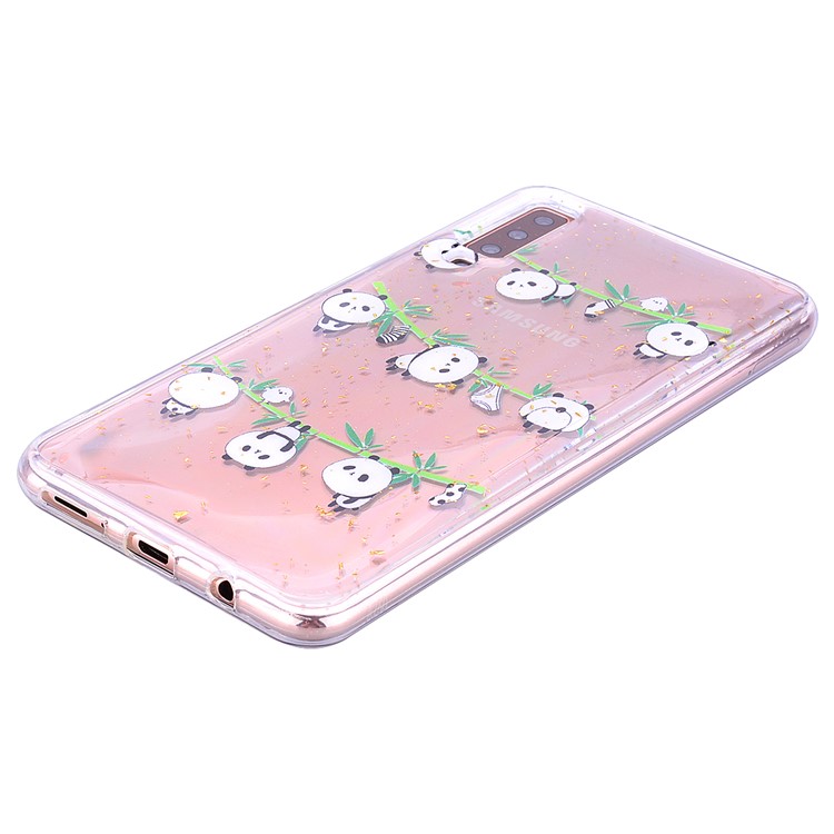 Glitter Sequins Inlaid Patterned TPU Phone Cover for Samsung Galaxy A70 - Pandas-7