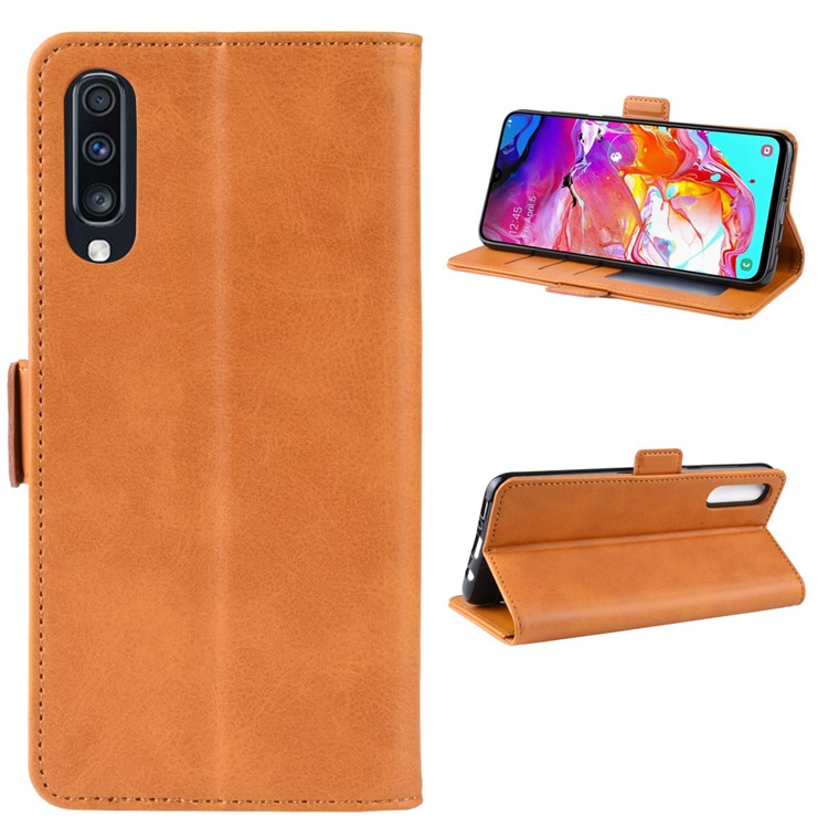 

Wallet Stand Leather Cell Phone Case for Samsung Galaxy A70 - Yellow, Galaxy A70