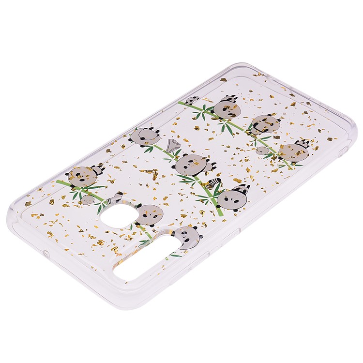 Glitter Sequins Inlaid Patterned TPU Phone Cover for Samsung Galaxy A30 / A20 - Pandas-4
