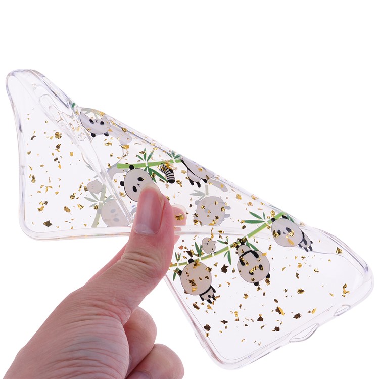 Glitter Sequins Inlaid Patterned TPU Phone Cover for Samsung Galaxy A30 / A20 - Pandas-5