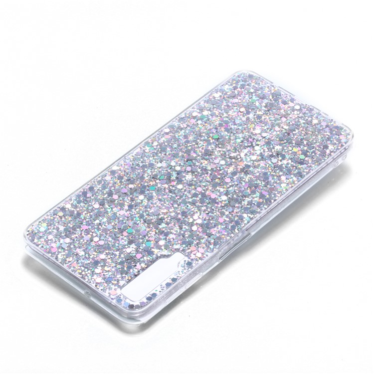 Color Changing Sequins Acrylic TPU Back Case for Samsung Galaxy A7 (2018) A750 - Silver-4