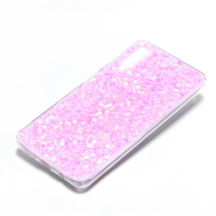 Color Changing Sequins Acrylic TPU Back Case for Samsung Galaxy A7 (2018) A750 - Pink-2