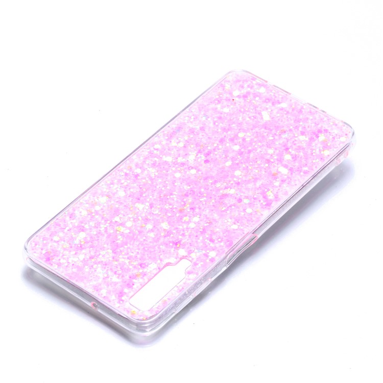Color Changing Sequins Acrylic TPU Back Case for Samsung Galaxy A7 (2018) A750 - Pink-3