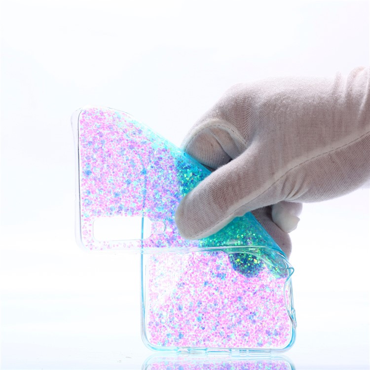 Color Changing Sequins Acrylic TPU Back Case for Samsung Galaxy A7 (2018) A750 - Pink-4
