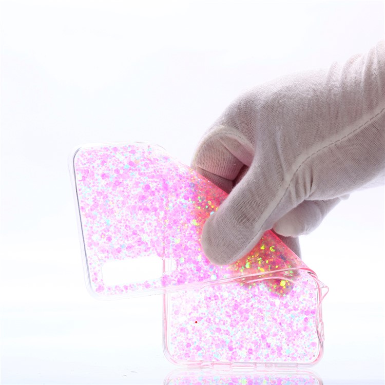 Color Changing Sequins Acrylic TPU Back Case for Samsung Galaxy A7 (2018) A750 - Pink-5