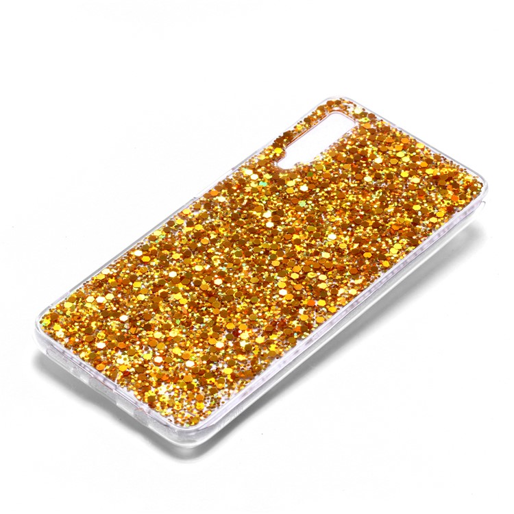 Color Changing Sequins Acrylic TPU Back Case for Samsung Galaxy A7 (2018) A750 - Gold-3
