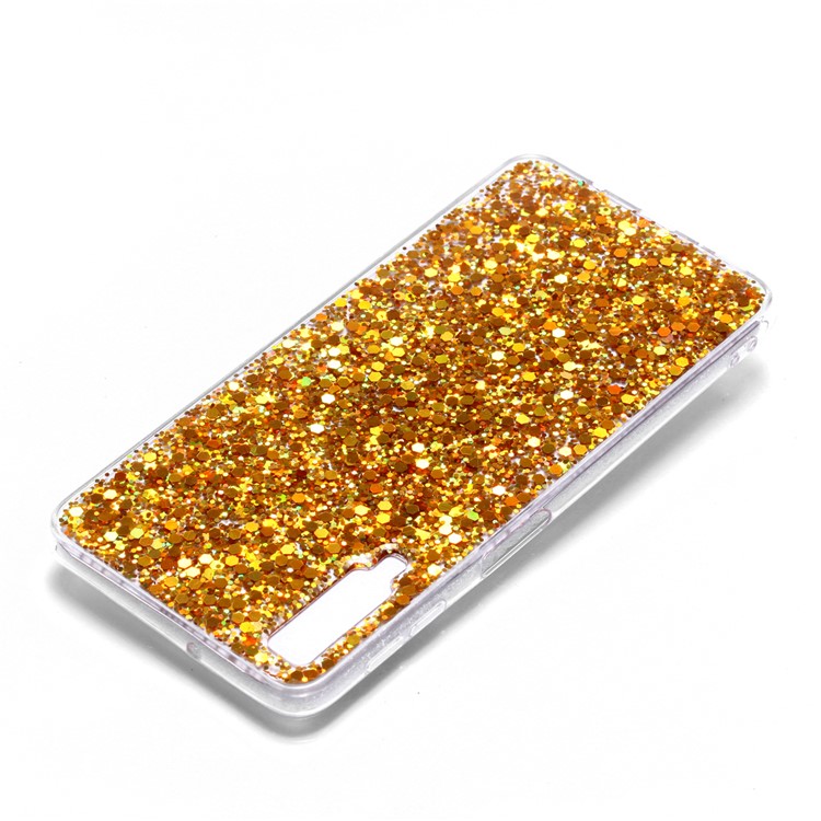 Color Changing Sequins Acrylic TPU Back Case for Samsung Galaxy A7 (2018) A750 - Gold-4