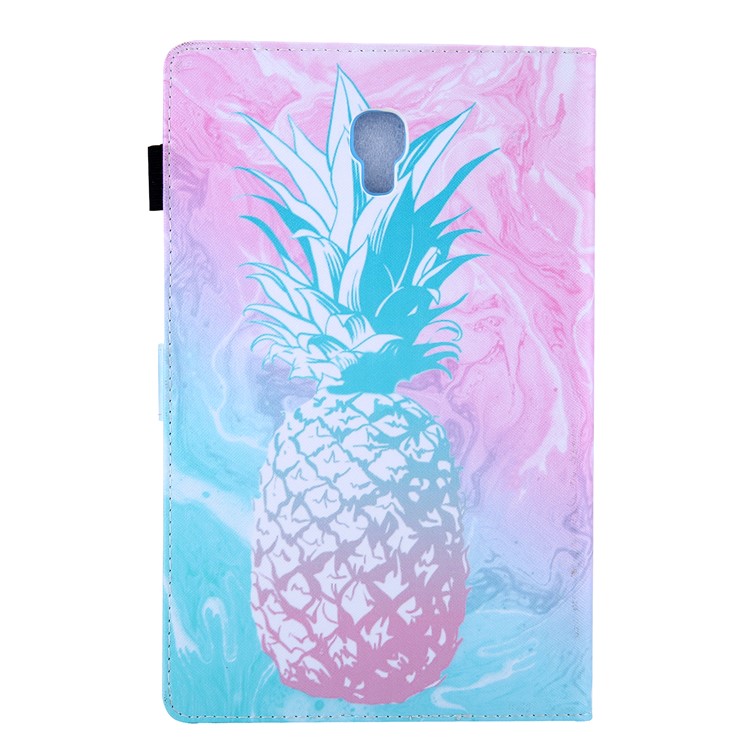 Pattern Printing Card Slots Auto Wake & Sleep Leather Phone Case Cover for Samsung Galaxy Tab A2 T590 / T595 - Pineapple-4