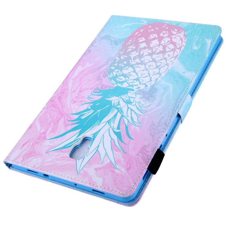 Pattern Printing Card Slots Auto Wake & Sleep Leather Phone Case Cover for Samsung Galaxy Tab A 10.5 (2018) T590 T595 - Pineapple-5