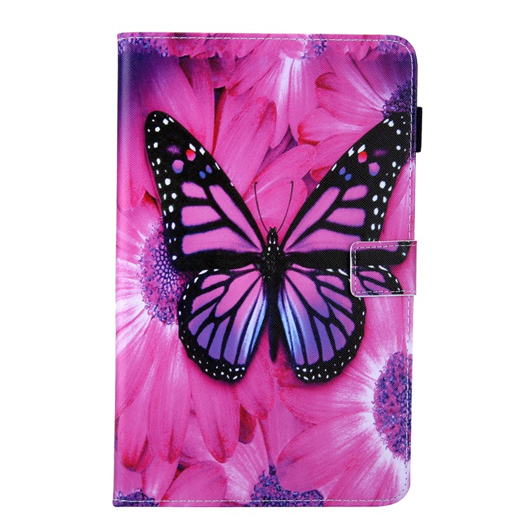 

Pattern Printing Card Slots Auto Wake & Sleep Leather Phone Case Cover for Samsung Galaxy Tab A 10.5 (2018) T590 T595 - Pink Butterfly, Galaxy Tab A 10.5 (2018) T590 T595