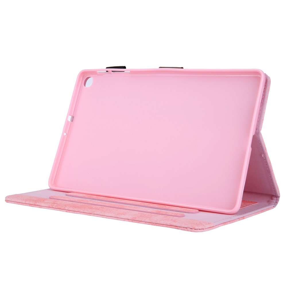 Business Style Auto Wake & Sleep Leather Case with Card Storage for Samsung Galaxy TAB A 10.1 (2019) SM-T510/SM-T515 - Pink-5