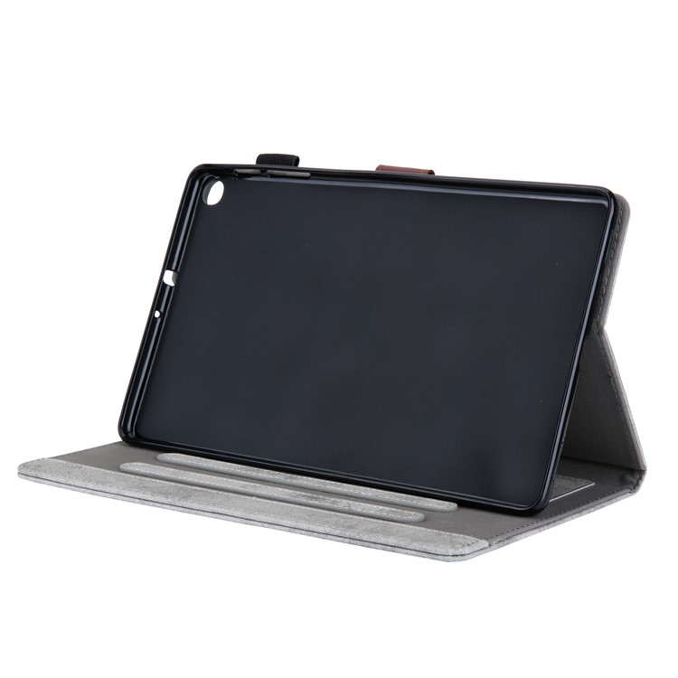 Business Style Auto Wake & Sleep Leather Case with Card Storage for Samsung Galaxy TAB A 10.1 (2019) SM-T510/SM-T515 - Grey-5