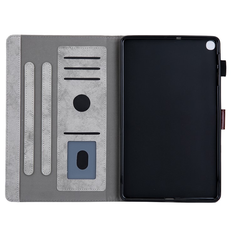 Business Style Auto Wake & Sleep Leather Case with Card Storage for Samsung Galaxy TAB A 10.1 (2019) SM-T510/SM-T515 - Grey-7