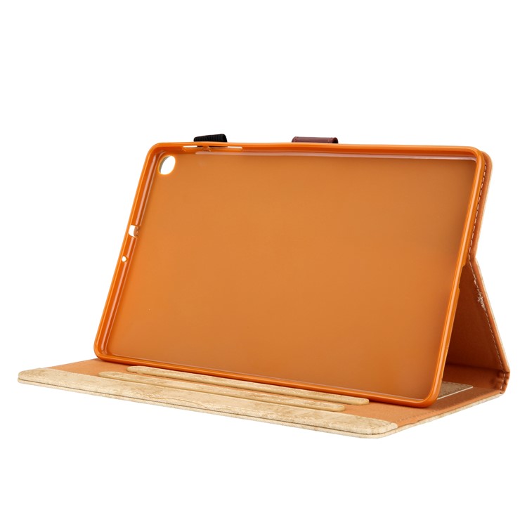 Business Style Auto Wake & Sleep Leather Case with Card Storage for Samsung Galaxy TAB A 10.1 (2019) SM-T510/SM-T515 - Yellow-5
