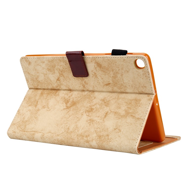 Business Style Auto Wake & Sleep Leather Case with Card Storage for Samsung Galaxy TAB A 10.1 (2019) SM-T510/SM-T515 - Yellow-6