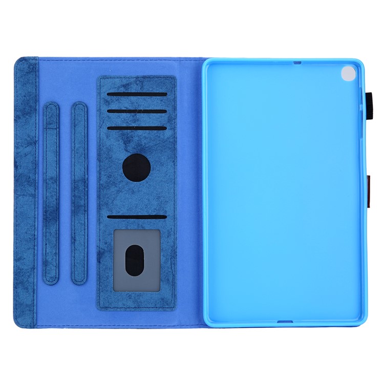 Business Style Auto Wake & Sleep Leather Case with Card Storage for Samsung Galaxy TAB A 10.1 (2019) SM-T510/SM-T515 - Blue-7