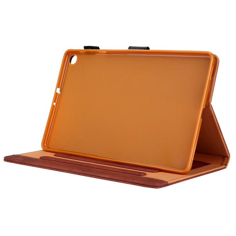 Business Style Auto Wake & Sleep Leather Case with Card Storage for Samsung Galaxy TAB A 10.1 (2019) SM-T510/SM-T515 - Brown-5