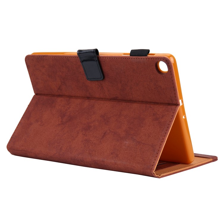 Business Style Auto Wake & Sleep Leather Case with Card Storage for Samsung Galaxy TAB A 10.1 (2019) SM-T510/SM-T515 - Brown-6