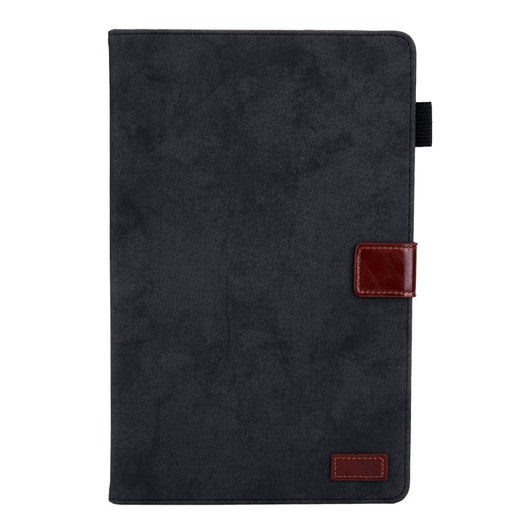 Estilo De Negocio Auto Despertador & Funda De Cuero Para Dormir Con Almacenamiento En Tarjeta Para Samsung Galaxy Tab A 10.5 (2018) T590 T595 - Negro-1