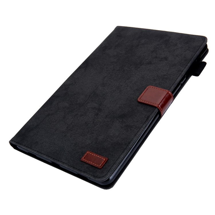 Estilo De Negocio Auto Despertador & Funda De Cuero Para Dormir Con Almacenamiento En Tarjeta Para Samsung Galaxy Tab A 10.5 (2018) T590 T595 - Negro-3